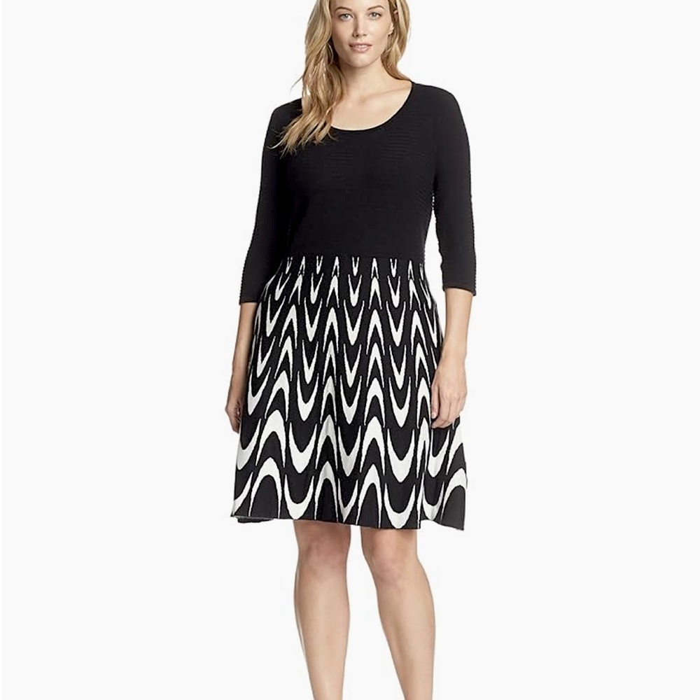 🛍️ Chevron midi sweater dress